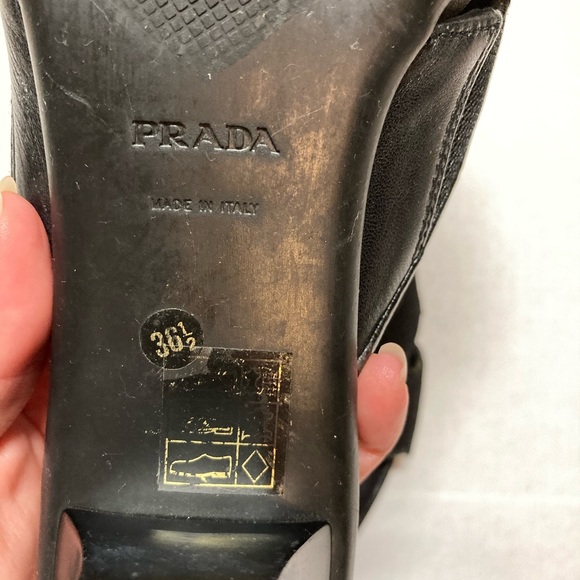 ❤️ Prada Small Heel Sandals Size 36.5 - Picture 7 of 10